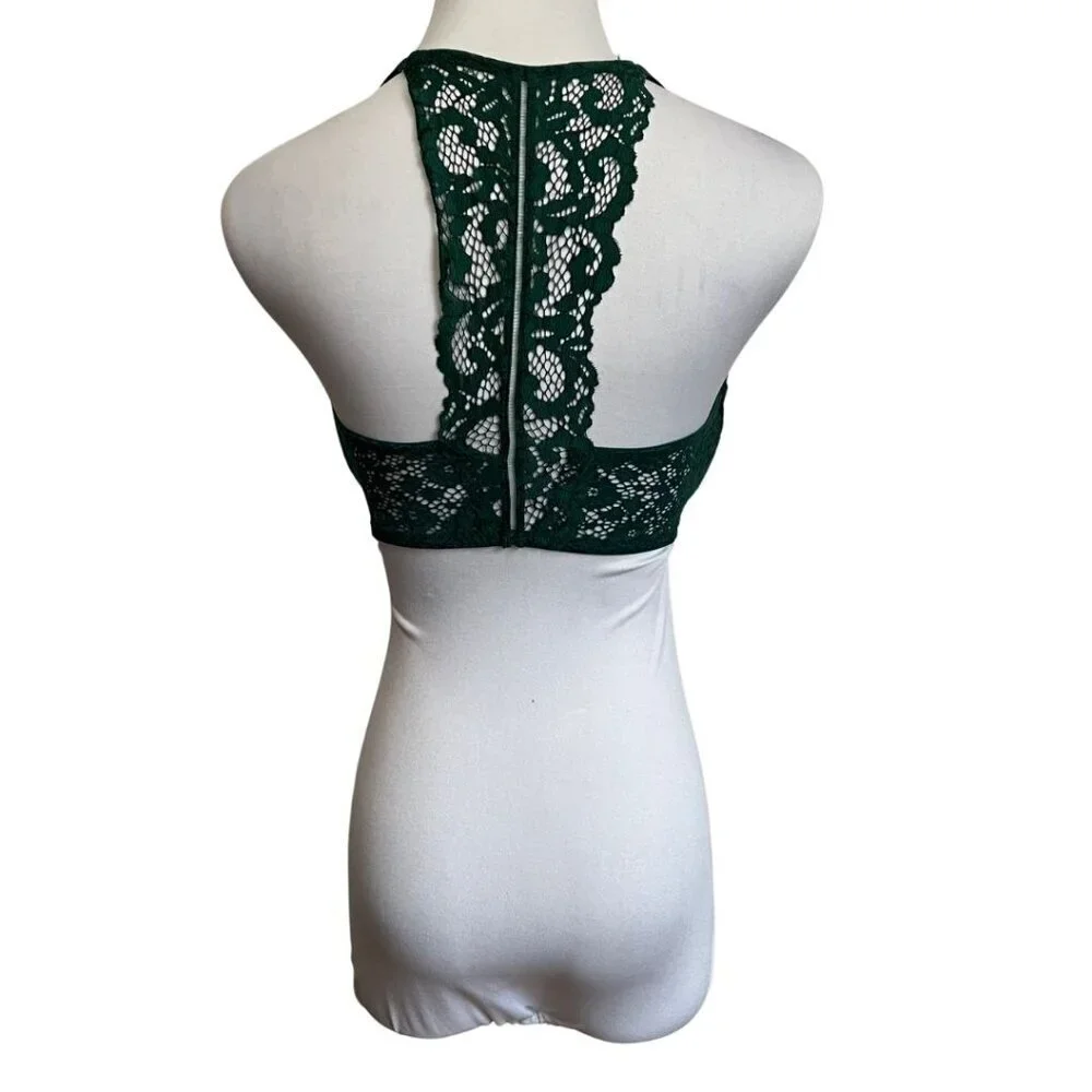 VICTORIA'S SECRET FOREST GREEN VERY SEXY PUSH-UP PIGEONNANT RACERBACK LACE BRA - Picture 3 of 10